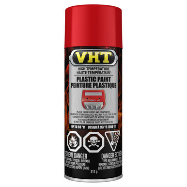 VHT Paint CSP821 High Temperature Plastic Paint, Gloss, Red - 312g