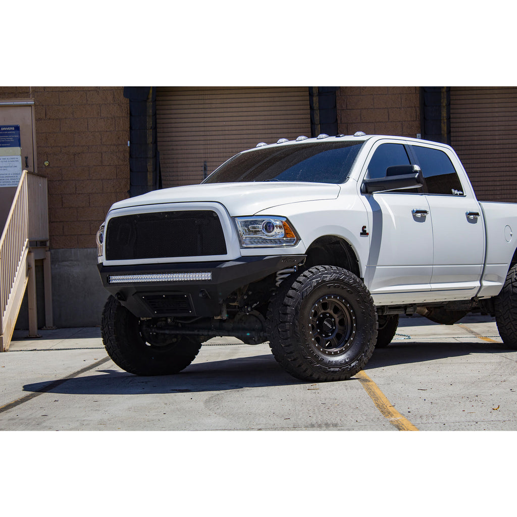 1018-Ram-25003500-Front-Bumper-WLight-40In-Radius-Led-Bar10-Cube-Lights-Steel-34-Drings