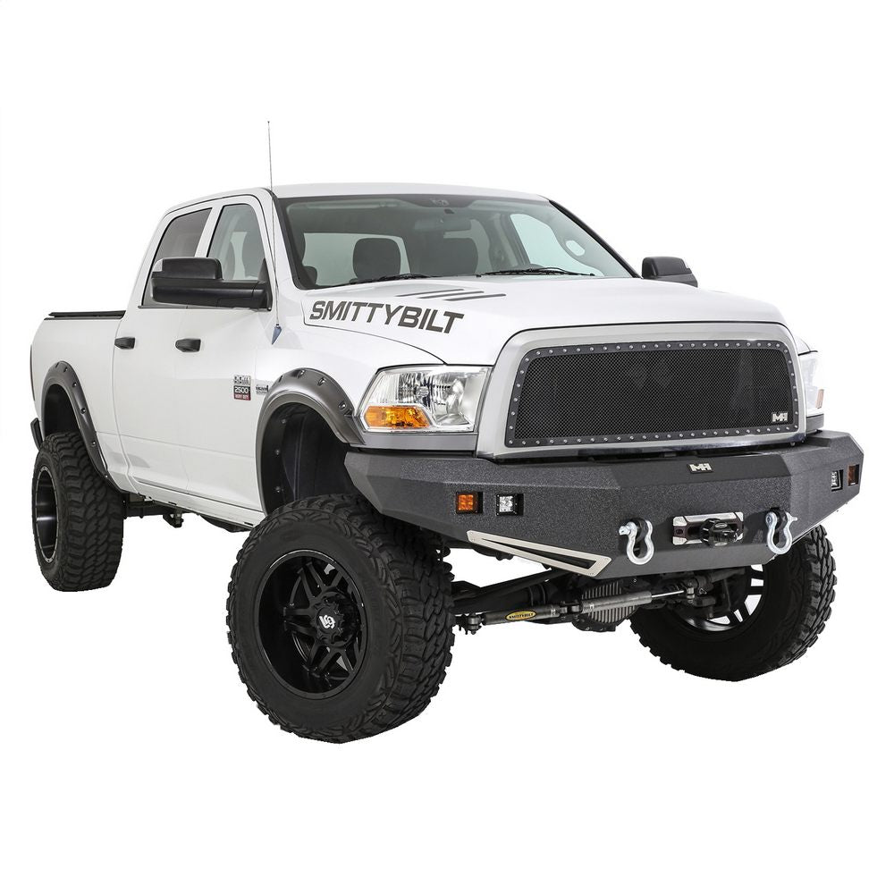 1018-Ram-25003500Hd-M1-Truck-Winch-Mount-Front-Bumper-WDring-Mounts--Light-Kit;-Black