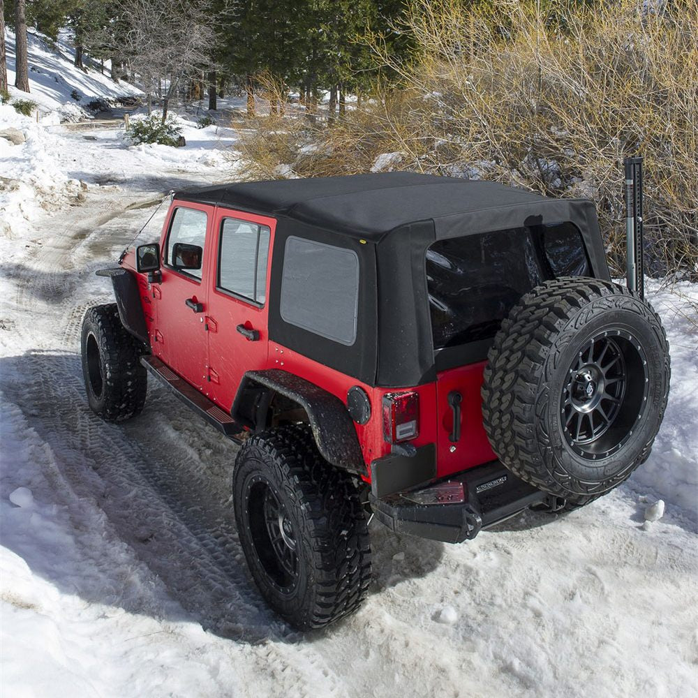 1018-Wrangler-Jk-4Dr-Premium-Canvas-Oem-Replacement-Soft-Top-WTinted-Windows;-Prot3k-Black