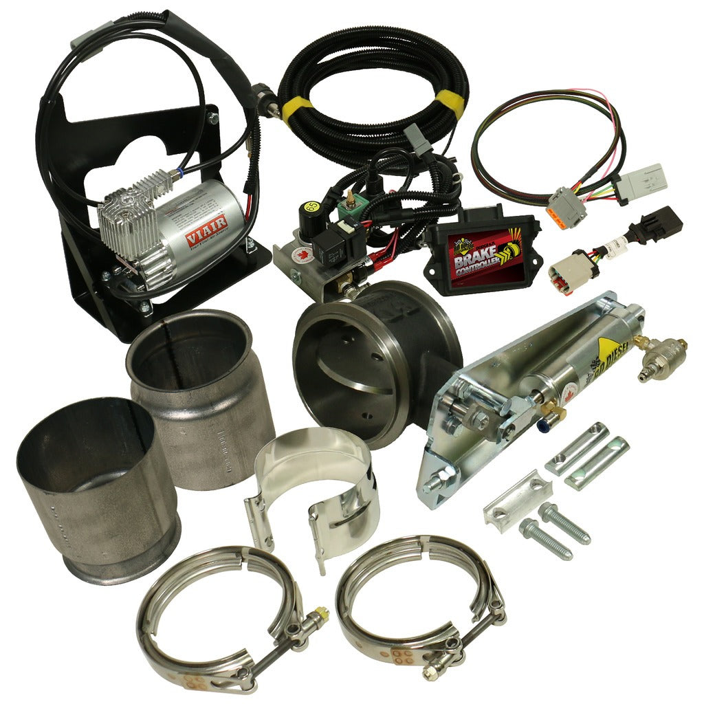 BD Diesel 1027344 BD Cummins 6.7L Exhaust Brake Remote Air 4.0in Dodge 2007.5-2017 w/Non-VGT Turbo for Select Dodge Ram 2500, Dodge Ram 3500, Ram 2500, Ram