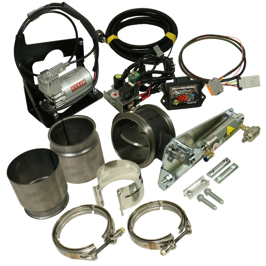 BD Diesel 1027345 BD Cummins 6.7L Exhaust Brake Remote Air 5.0in Dodge 2007.5-2017 w/Non-VGT Turbo for Select Dodge Ram 2500, Dodge Ram 3500, Ram 2500, Ram