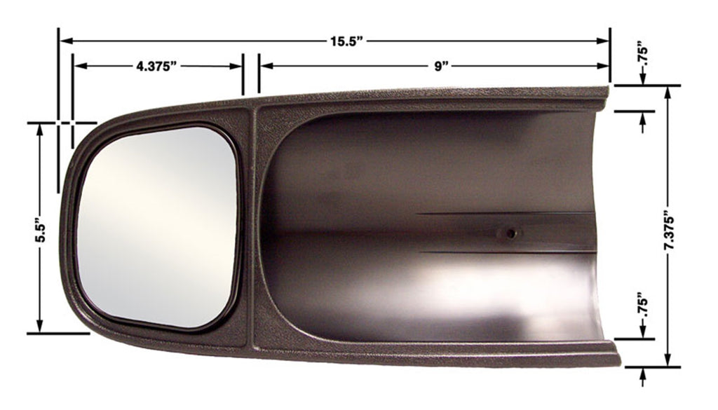 Cipa USA 10300 Custom Towing Mirror for Select Dodge B150, Dodge B1500, Dodge B250, Dodge B2500, Dodge B350, Dodge B3500, Dodge Ram 1500, Dodge Ram 2500, Dodge Ram