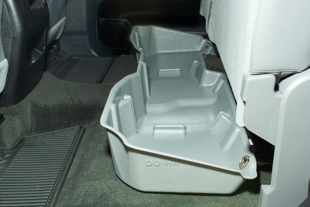 DU-HA 10301 DÜHA 10301 Underseat Storage / Gun Case - Ash / Gray for Select Chevrolet Silverado 1500, Chevrolet Silverado HD, Chevrolet Silverado HD, GMC Sierra 1500, GMC Sierra HD, GMC Sierra HD
