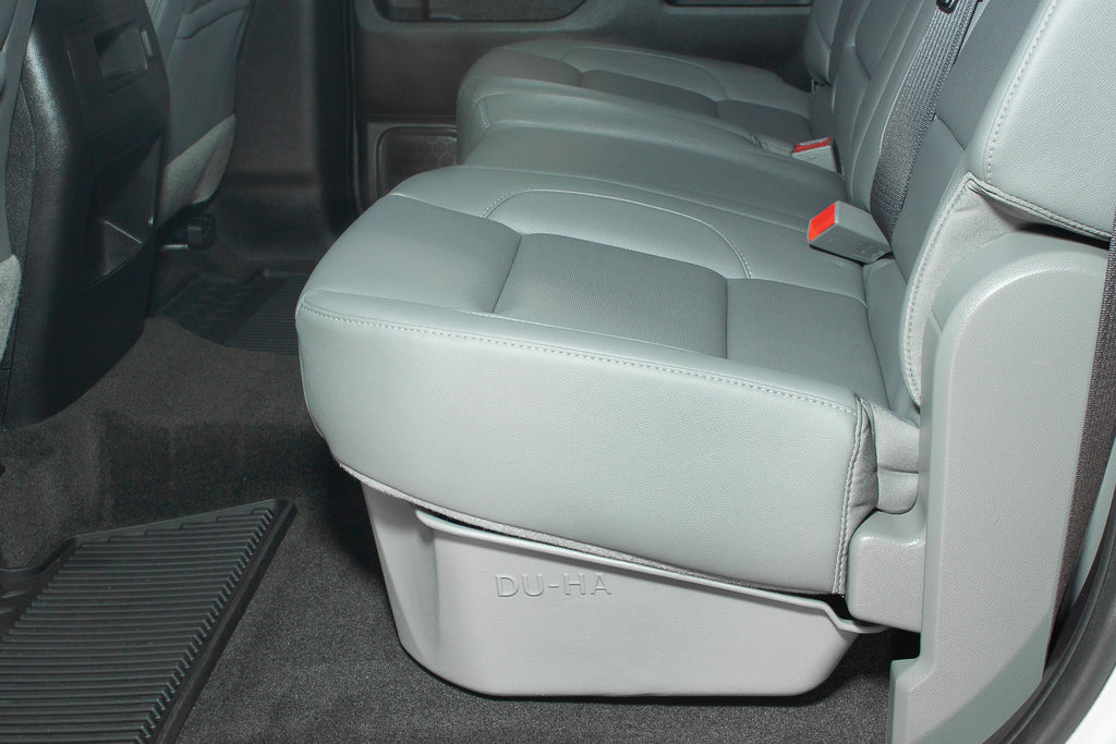DU-HA 10301 DÜHA 10301 Underseat Storage / Gun Case - Ash / Gray for Select Chevrolet Silverado 1500, Chevrolet Silverado HD, Chevrolet Silverado HD, GMC Sierra 1500, GMC Sierra HD, GMC Sierra HD