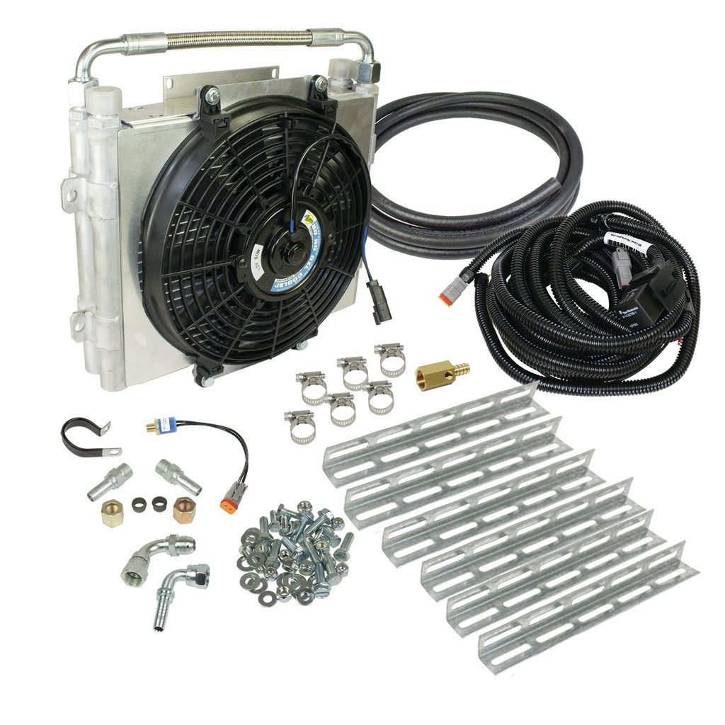 BD Diesel 1030606-DS-58 Xtrude Double Stacked Transmission Cooler Kit - Universal 5/8in Tubing for Select Chevrolet Silverado HD, Chevrolet Silverado 3500, Chevrolet Silverado Classic, Chevrolet Silverado HD, GMC Sierra HD, GMC Sierra 3500, GMC Sierra HD
