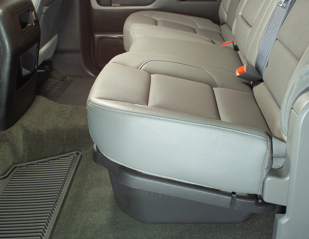 DU-HA 10307 DÜHA 10307 Lockbox Underseat Storage / Gun Case - Black for Select Chevrolet Silverado 1500, Chevrolet Silverado HD, Chevrolet Silverado HD, GMC Sierra 1500, GMC Sierra HD, GMC Sierra HD