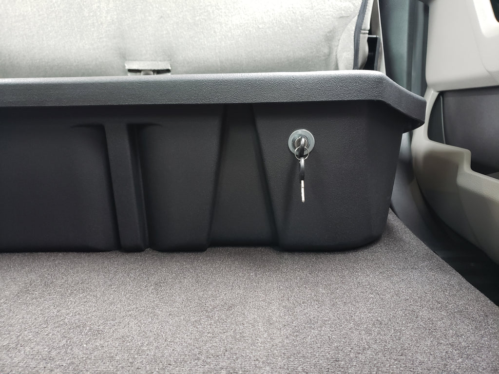 DU-HA 10307 DÜHA 10307 Lockbox Underseat Storage / Gun Case - Black for Select Chevrolet Silverado 1500, Chevrolet Silverado HD, Chevrolet Silverado HD, GMC Sierra 1500, GMC Sierra HD, GMC Sierra HD