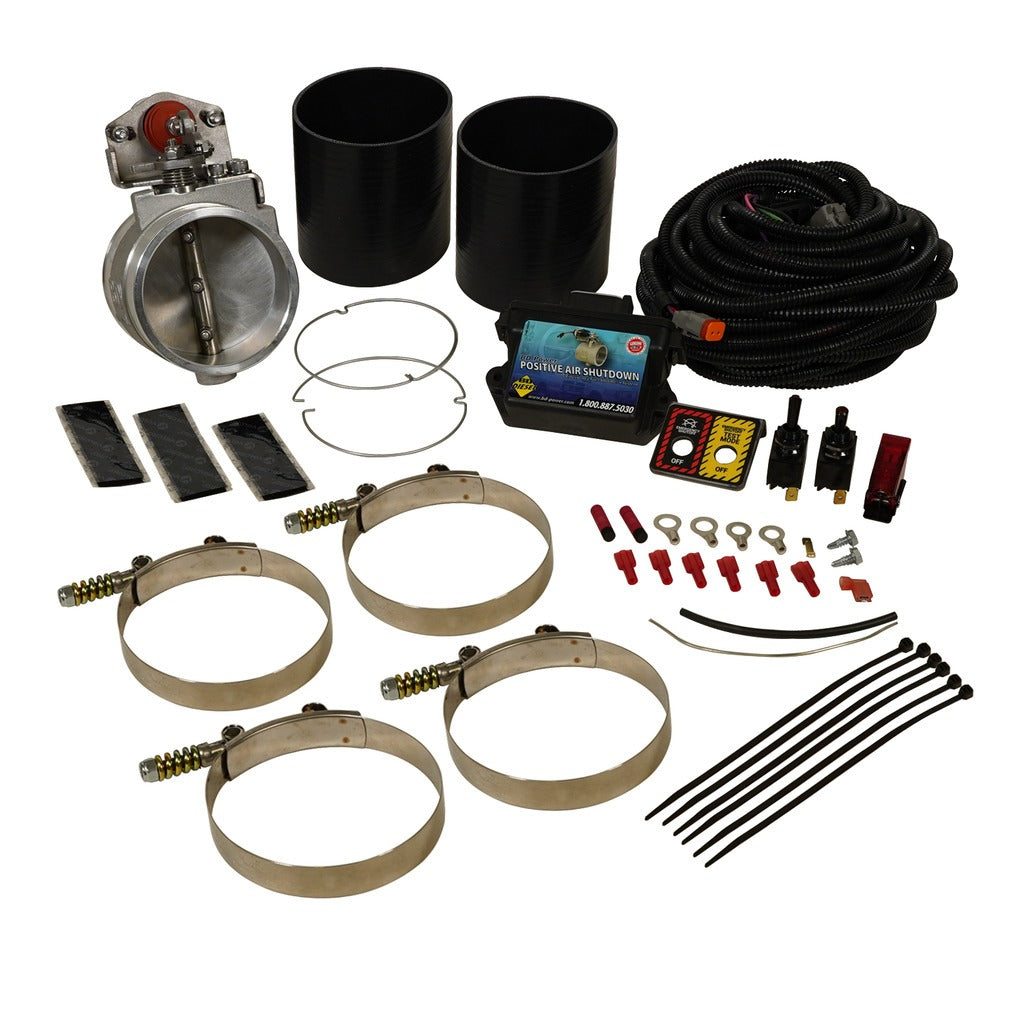 BD Diesel 1036739 Positive Air Shut-Off w/Test Function - Universal 4.0in c/w Electronics
