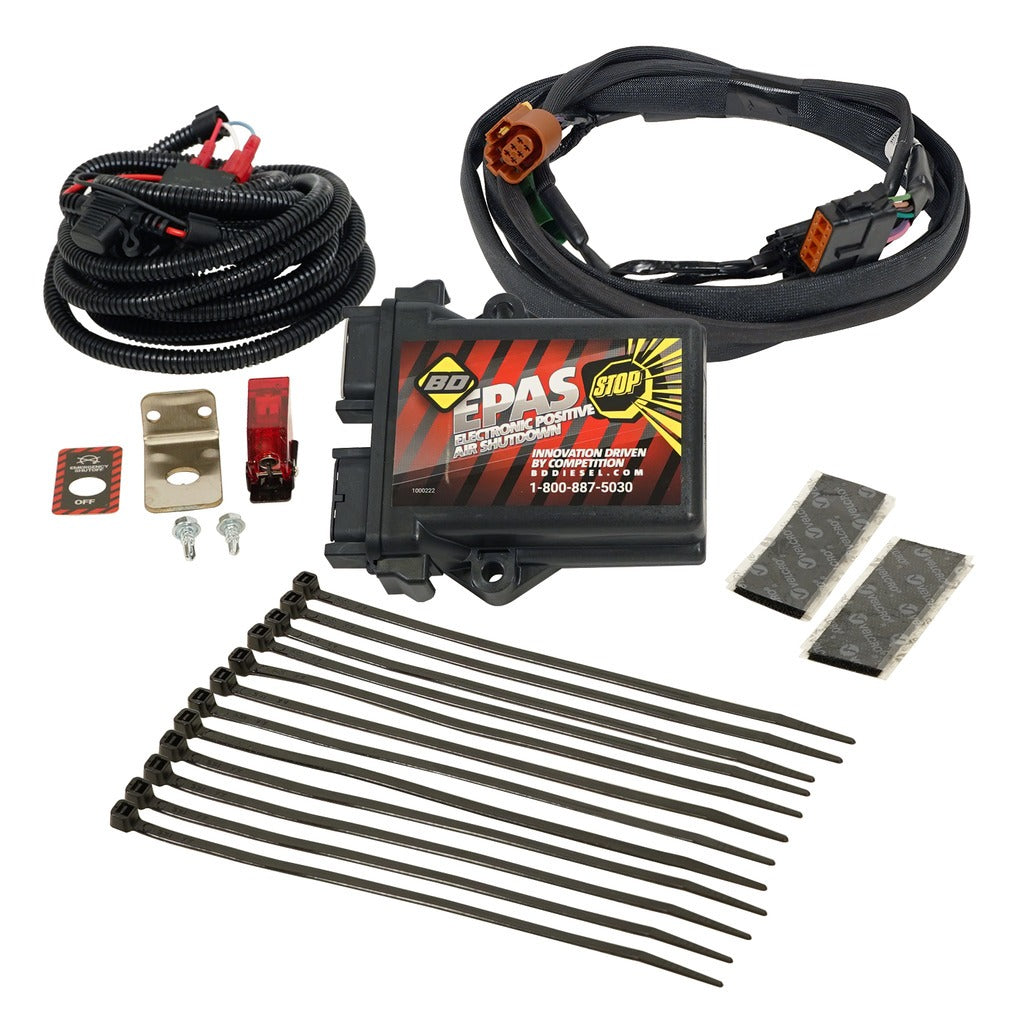 BD Diesel 1036755 BD E-PAS Positive Air Shut-Off 6.7L Powerstroke Ford 2011-2019 for Select Ford F-250 Super Duty, Ford F-350 Super Duty, Ford F-450 Super Duty, Ford F-550 Super Duty
