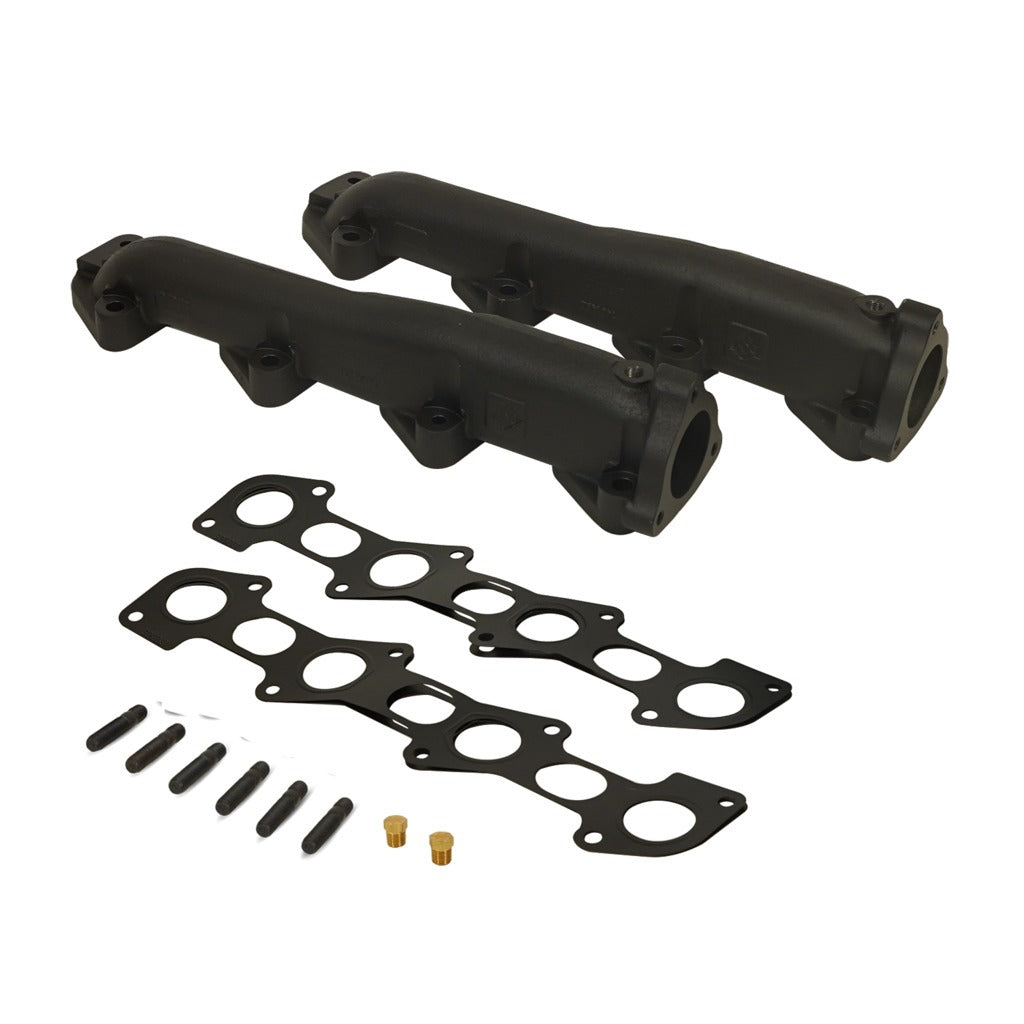 BD Diesel 1041484 Exhaust Manifold & Up-Pipes Set Powerstroke 6.4L Ford 2008-2010 F-Ser Super Duty for Select Ford F-250 Super Duty, Ford F-350 Super Duty, Ford F-450 Super Duty, Ford F-550 Super Duty