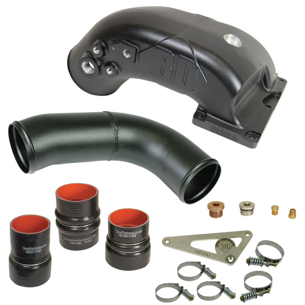 BD Diesel 1041561 BD X-Intake 6.7L Cummins Intake Elbow Dodge 2010-2012 for Select Dodge Ram 2500, Dodge Ram 3500, Ram 2500, Ram