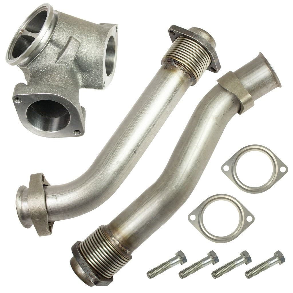 BD Diesel 1043900 Up-Pipes Kit Ford 7.3L PowerStroke 1999.5-2003 F-250 / F-350 / Excursion / E-350 for Select Ford E-350 Club Wagon, Ford E-350 Econoline Club Wagon, Ford Excursion, Ford F-250 Super Duty, Ford F-350 Super Duty