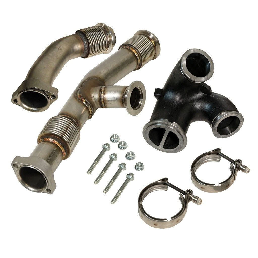BD Diesel 1043917 BD 6.0L Powerstroke Up-Pipes Kit w/EGR Connector - Ford 2003-2004.5 for Select Ford F-250 Super Duty, Ford F-350 Super Duty