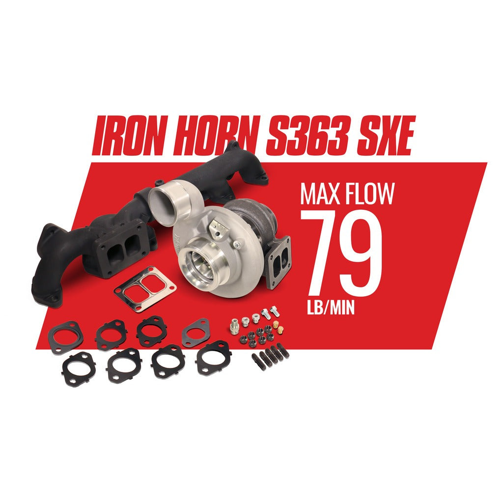 BD Diesel 1045172 BD Iron Horn 5.9L Cummins Turbo Kit S363SXE/76 0.91AR Dodge 2003-2007 for Select Dodge Ram 2500, Dodge Ram