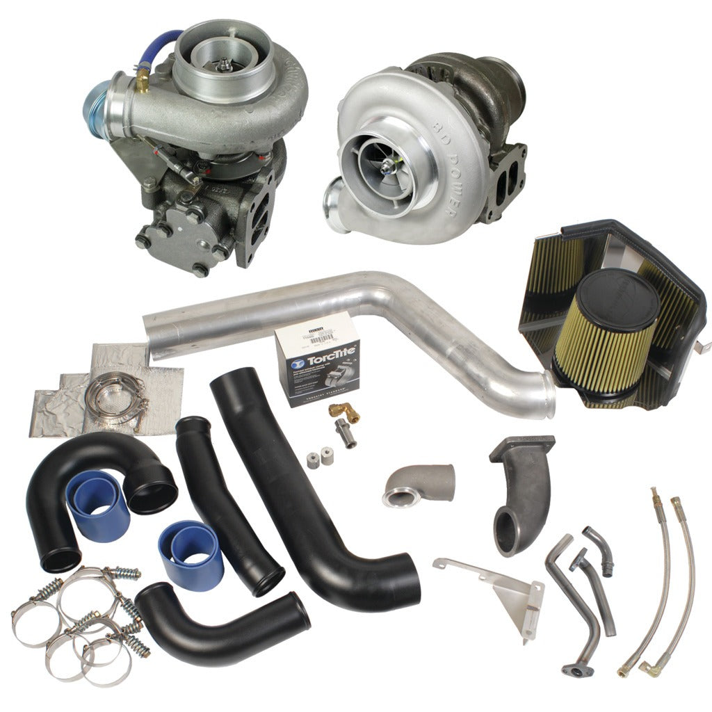 BD Diesel 1045310 Super B Twin Turbo Kit w/FMW Billet Wheel on Secondary - Dodge 1994-1998 12-vlv for Select Dodge Ram 2500, Dodge Ram