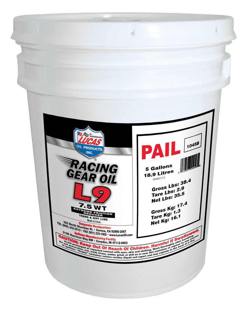 Lucas Oil Products 10458 L9 Racing Gear Oil