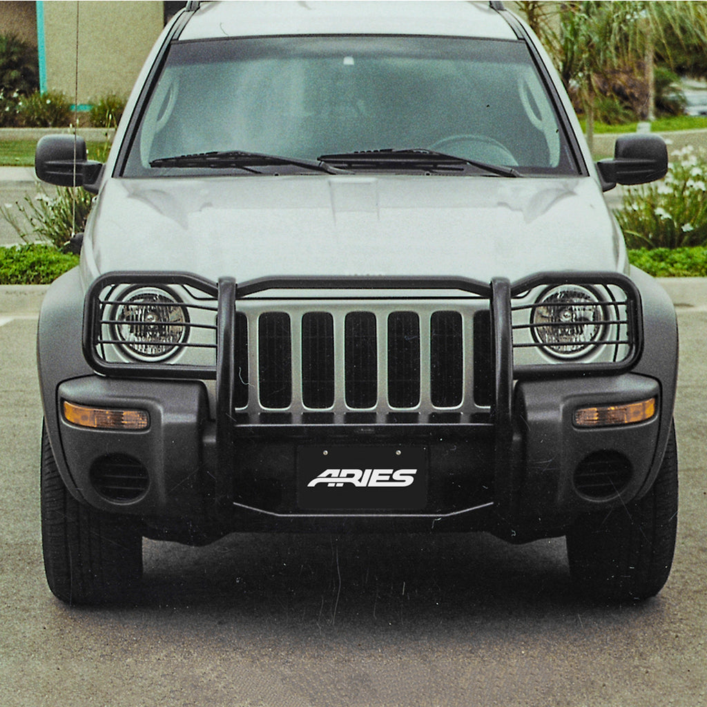 ARIES 1045 Black Steel Grille Guard, Select Jeep Liberty for Select Jeep Liberty