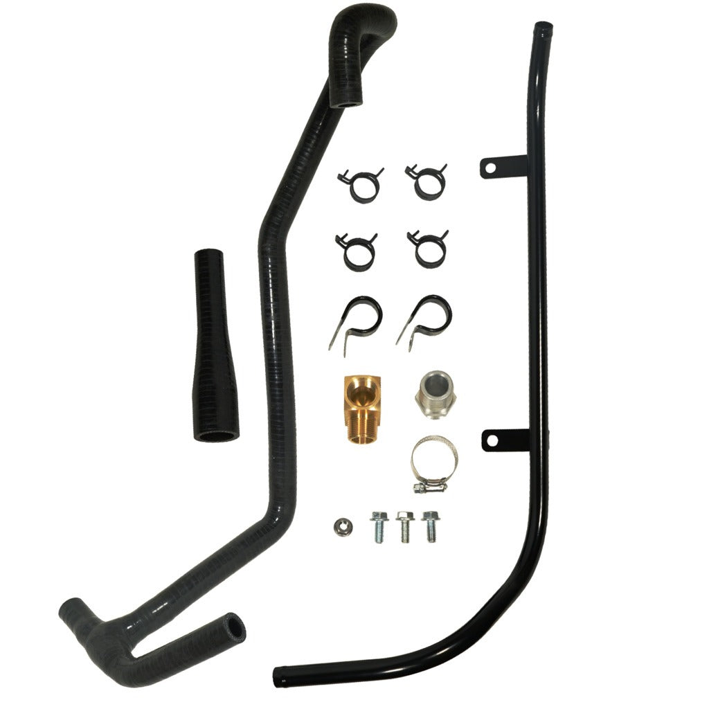 BD Diesel 1047137 Coolant Tube Relocation Kit, Howler Turbo - Dodge Automatic 2003-2005 5.9L for Select Dodge Ram 2500, Dodge Ram