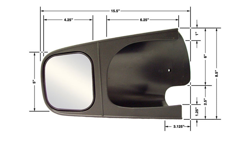 Cipa USA 10500 Custom Towing Mirror Set for Select Dodge Dakota, Dodge Durango, Dodge Ram 1500, Dodge Ram Van, Dodge Ram 2500, Dodge Ram Van, Dodge Ram 3500, Dodge Ram Van