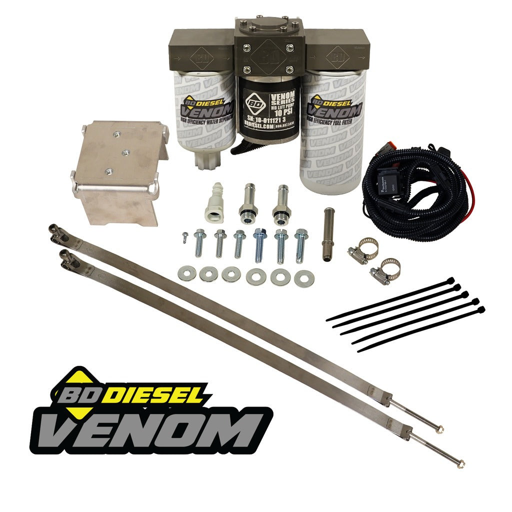 BD Diesel 1050323 BD Venom Duramax Fuel Lift Pump c/w Filter & Separator - Chevy 2011-2016 6.6L for Select Chevrolet Silverado HD, Chevrolet Silverado HD, GMC Sierra HD, GMC Sierra HD