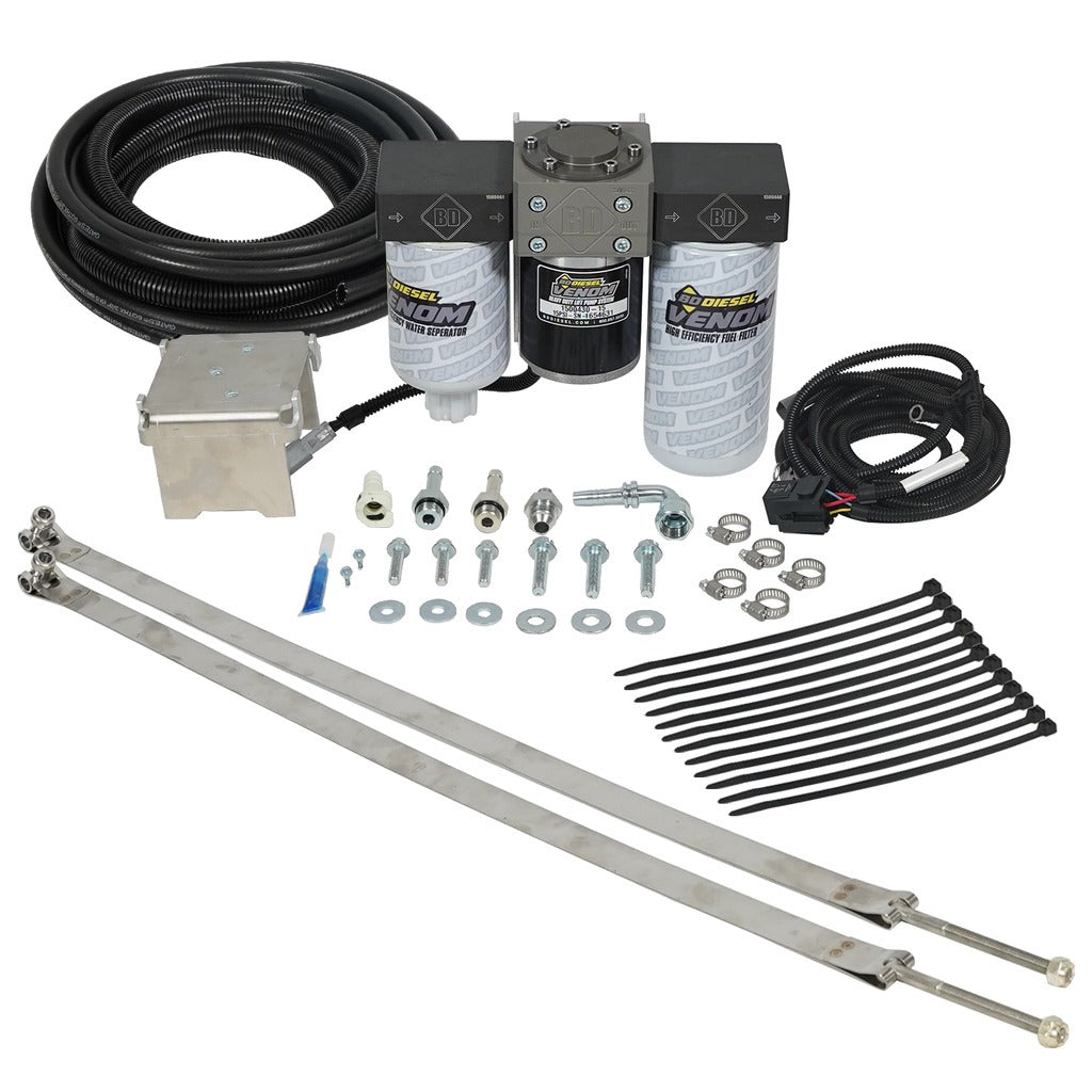 BD Diesel 1050332 BD Venom Cummins Fuel Lift Pump c/w Filter & Separator - Dodge 5.9L 1998.5-2002 for Select Dodge Ram 2500, Dodge Ram
