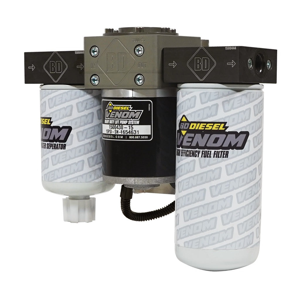 BD Diesel 1050332 BD Venom Cummins Fuel Lift Pump c/w Filter & Separator - Dodge 5.9L 1998.5-2002 for Select Dodge Ram 2500, Dodge Ram