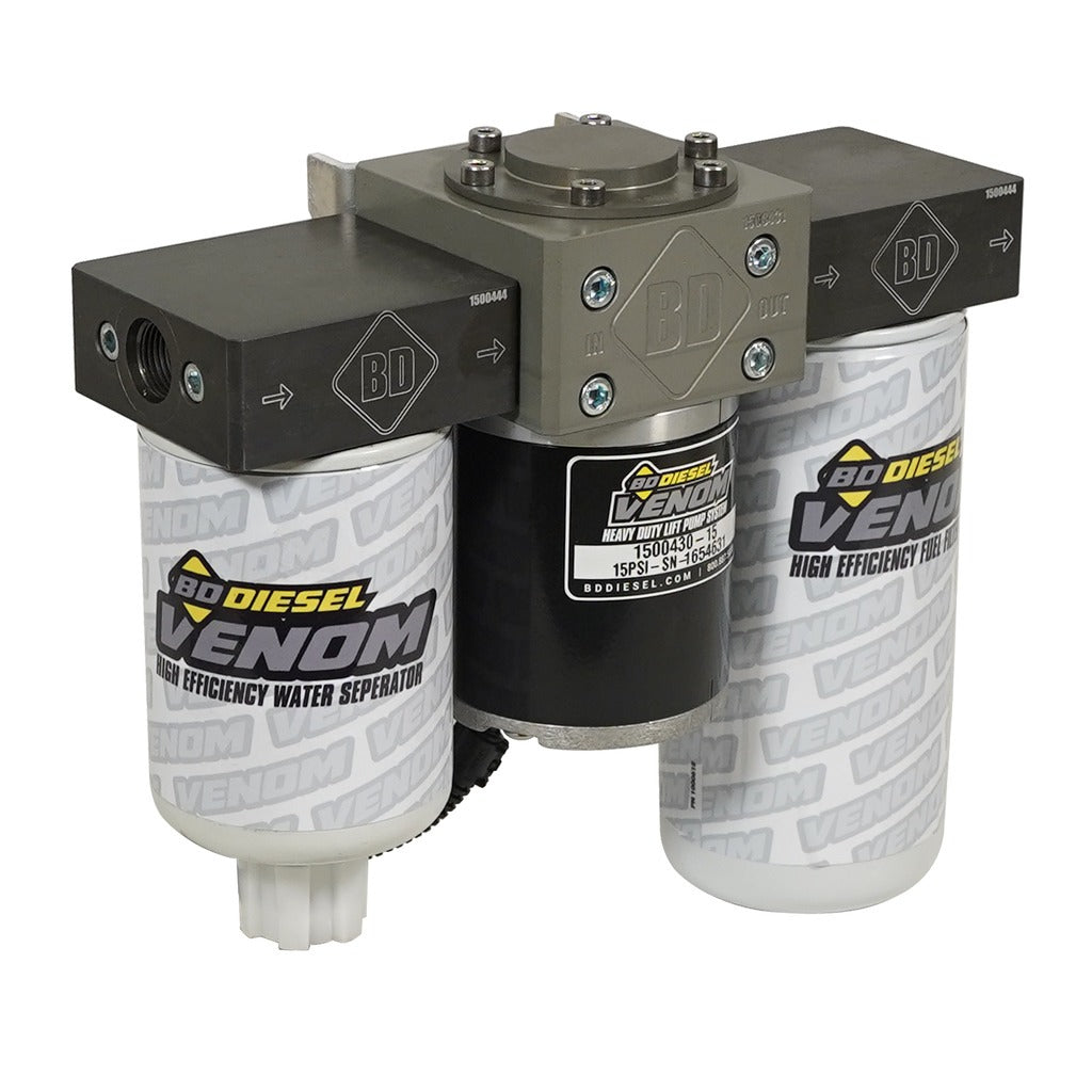 BD Diesel 1050332 BD Venom Cummins Fuel Lift Pump c/w Filter & Separator - Dodge 5.9L 1998.5-2002 for Select Dodge Ram 2500, Dodge Ram