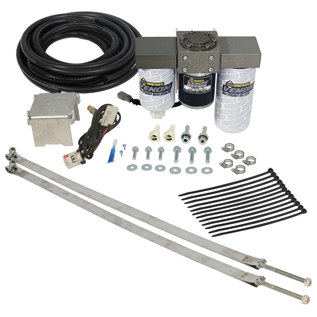 BD Diesel 1050333 BD Venom Cummins Fuel Lift Pump c/w Filter & Separator Dodge 5.9L/6.7L 2005-2012 for Select Dodge Ram 2500, Dodge Ram 3500, Ram 2500, Ram
