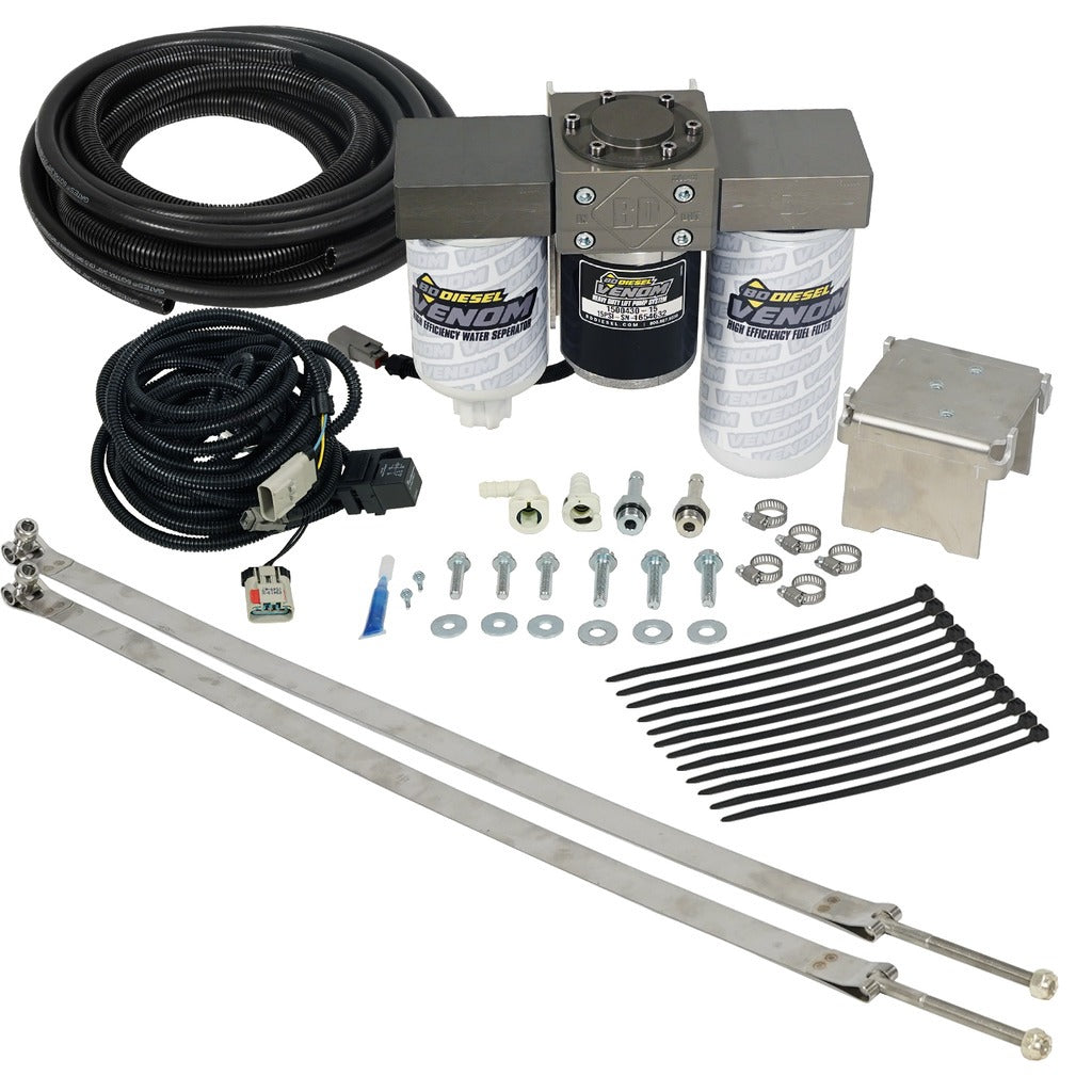 BD Diesel 1050334 BD Venom Cummins Fuel Lift Pump c/w Filter & Separator - Dodge 6.7L 2013-2022 for Select Ram 2500, Ram