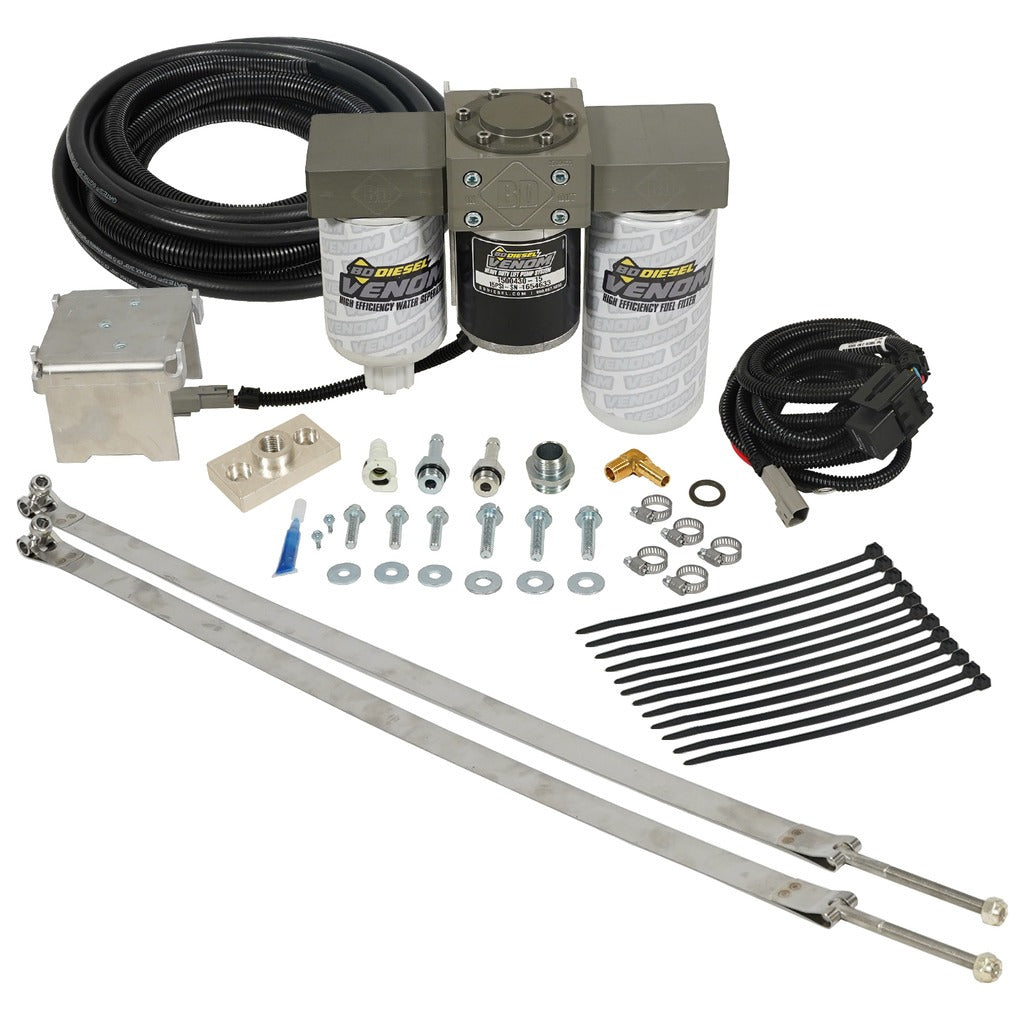 BD Diesel 1050335 BD Venom Cummins Fuel Lift Pump c/w Filter & Separator - Dodge 5.9L 2003-2004.5 for Select Dodge Ram 2500, Dodge Ram