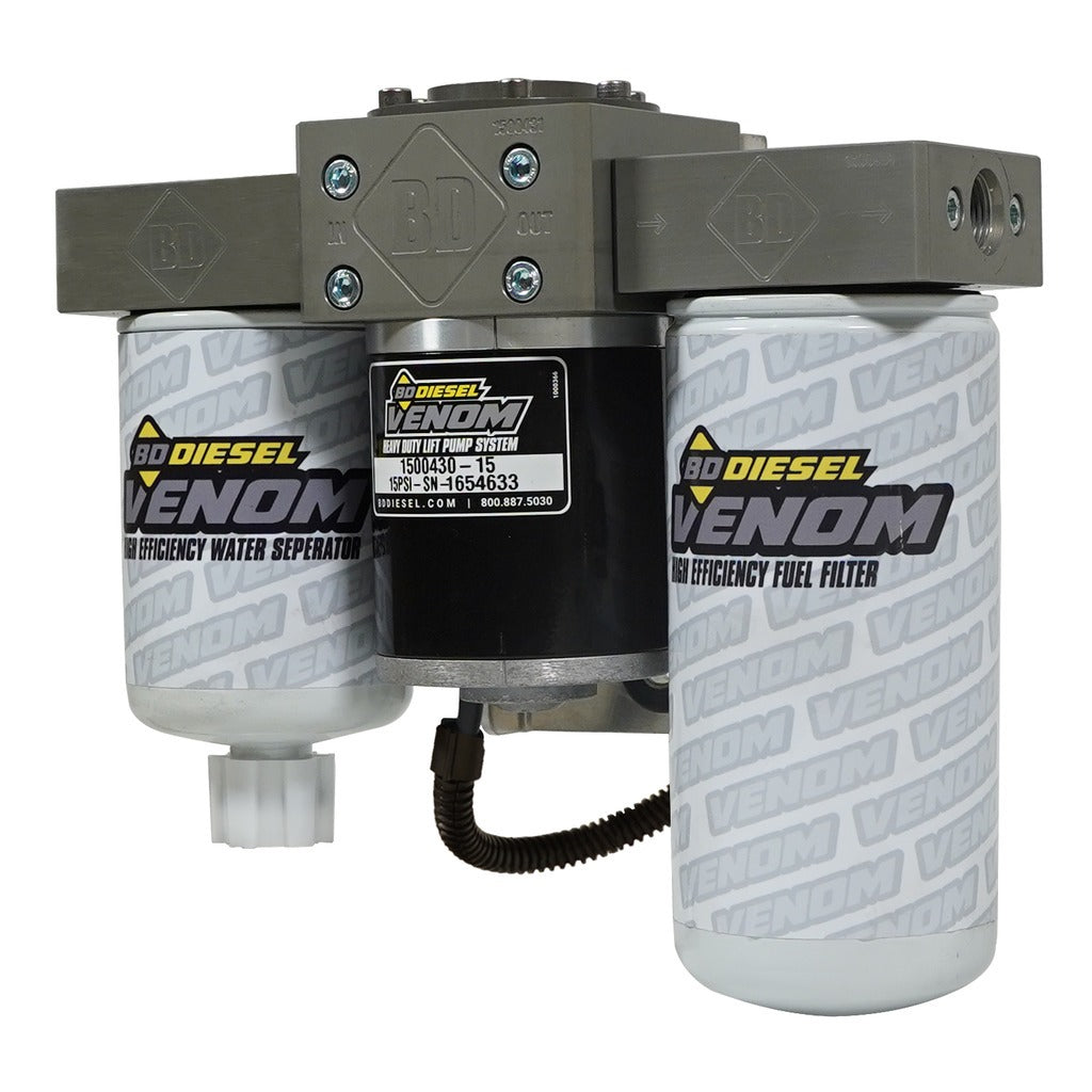 BD Diesel 1050335 BD Venom Cummins Fuel Lift Pump c/w Filter & Separator - Dodge 5.9L 2003-2004.5 for Select Dodge Ram 2500, Dodge Ram