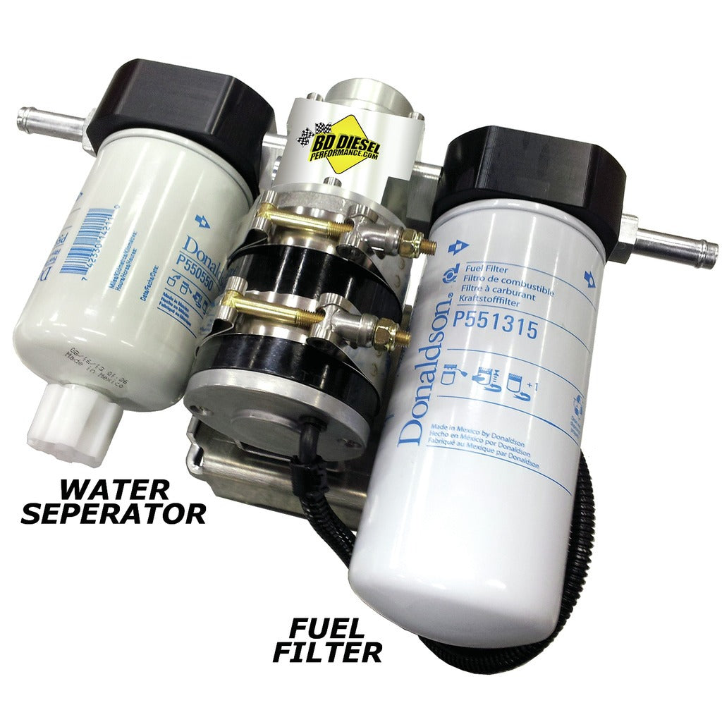 BD Diesel 1050340-WSP Flow-MaX Add-On Pre Water Separator Filter Kit for Select Chevrolet Silverado HD, Chevrolet Silverado 3500, Chevrolet Silverado Classic, Chevrolet Silverado HD, Dodge Ram 2500, Dodge Ram 3500, GMC Sierra HD, GMC Sierra 3500, GMC