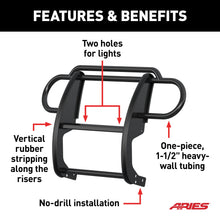 Load image into Gallery viewer, ARIES 1053 Black Steel Grille Guard, Select Jeep Wrangler JL for Select Jeep Wrangler