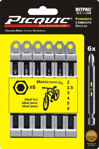 Picquic 95002 Metric Allen Key Bitpac Set - Grey