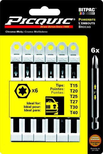Picquic 95003 Torx® Bitpac Set - White