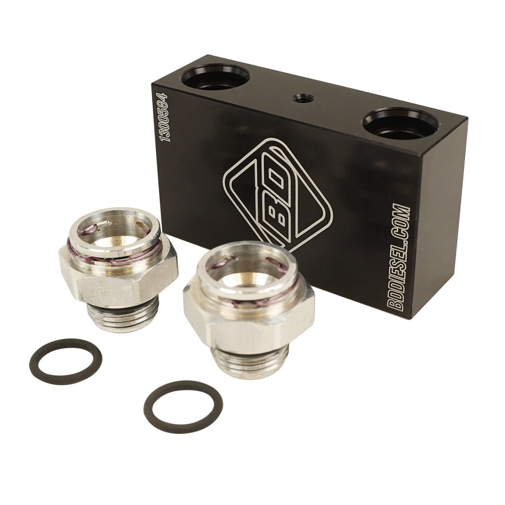 BD Diesel 1061532 COOLER BYPASS DELETE CHEVY/GM ALLISON 17-19 for Select Chevrolet Silverado HD, Chevrolet Silverado HD, GMC Sierra HD, GMC Sierra HD