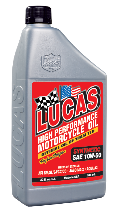 Lucas Oil Products 10716 Synthetic SAE 10W-50 Motorcycle Oil