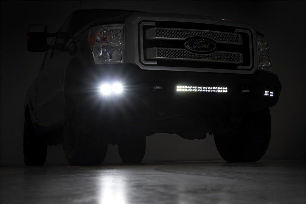 Rough Country 10783 LED Front Bumper for Select Ford F-250 Super Duty, Ford F-350 Super Duty