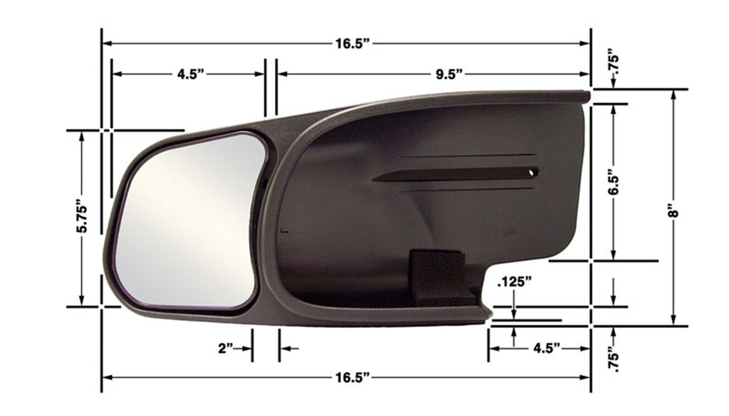 Cipa USA 10800 Custom Towing Mirror Set for Select Cadillac Escalade, Chevrolet Avalanche, Chevrolet Avalanche 1500, Chevrolet Avalanche 2500, Chevrolet Silverado 1500, Chevrolet Silverado Classic, Chevrolet Silverado HD, Chevrolet Silverado HD Classic,