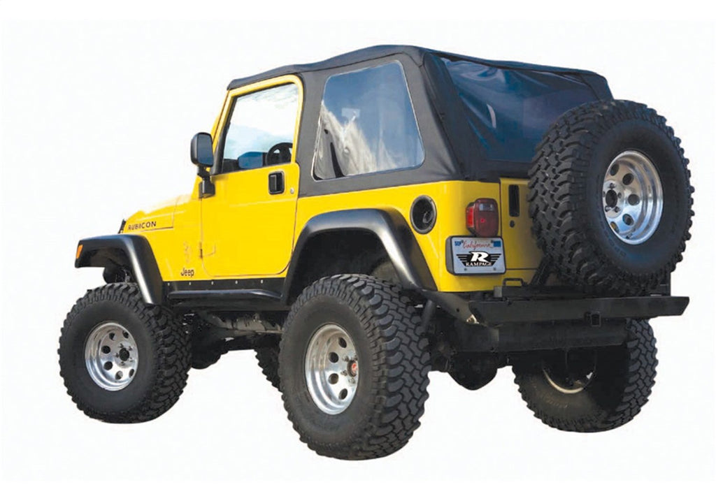 Rampage 109535 Frameless Soft Top Kit for Select Jeep TJ, Jeep Wrangler