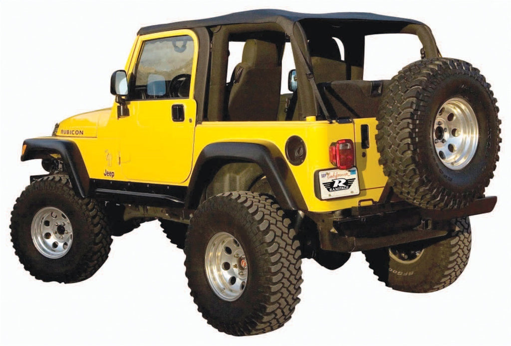 Rampage 109535 Frameless Soft Top Kit for Select Jeep TJ, Jeep Wrangler