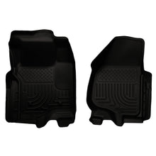 Load image into Gallery viewer, 11-12-Ford-Super-Duty-Crew--Extended-Cab-Weatherbeater-Front-Row-Black-Floor-Liners