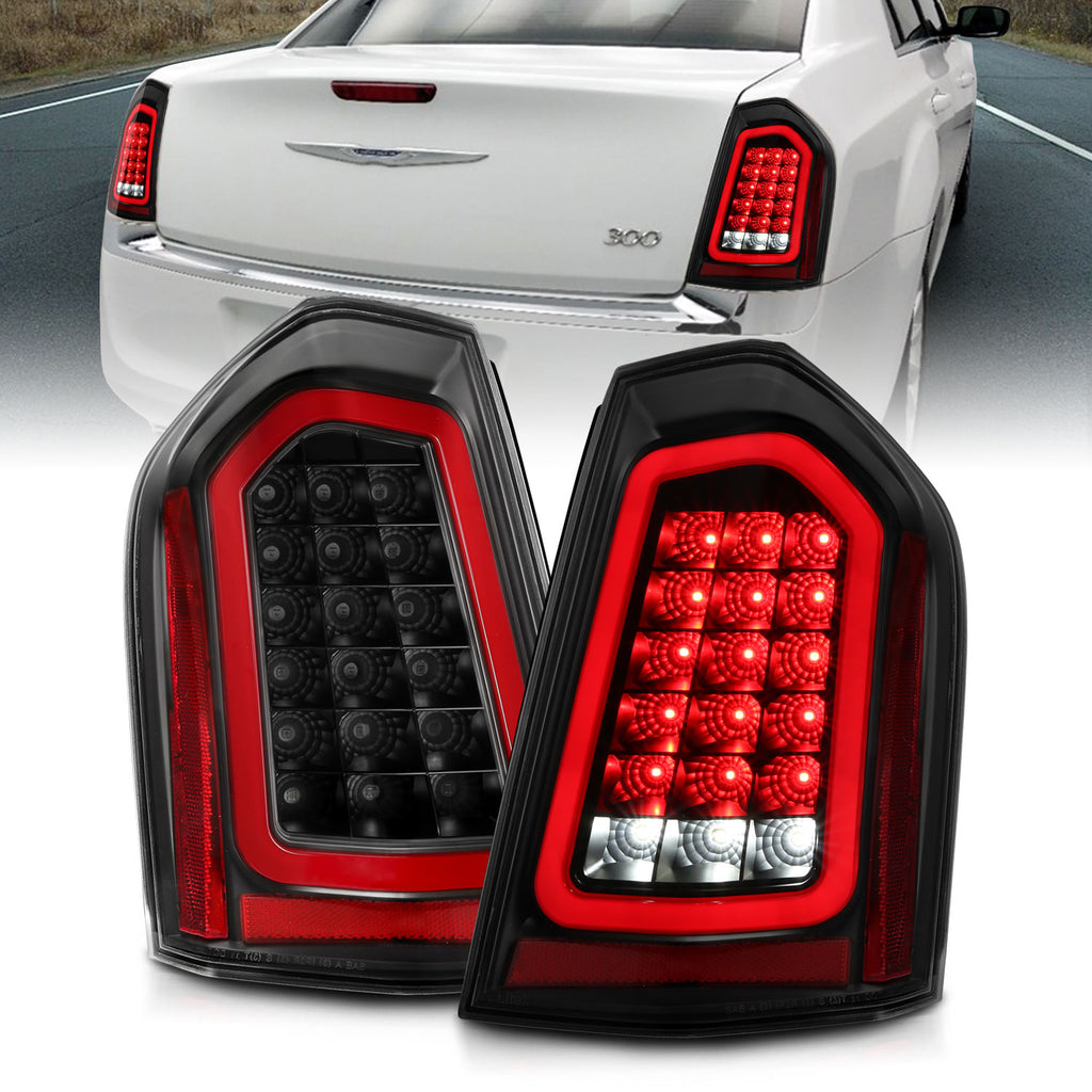 11-14-Chrysler-300-Led-Taillights-Black-W-Sequential