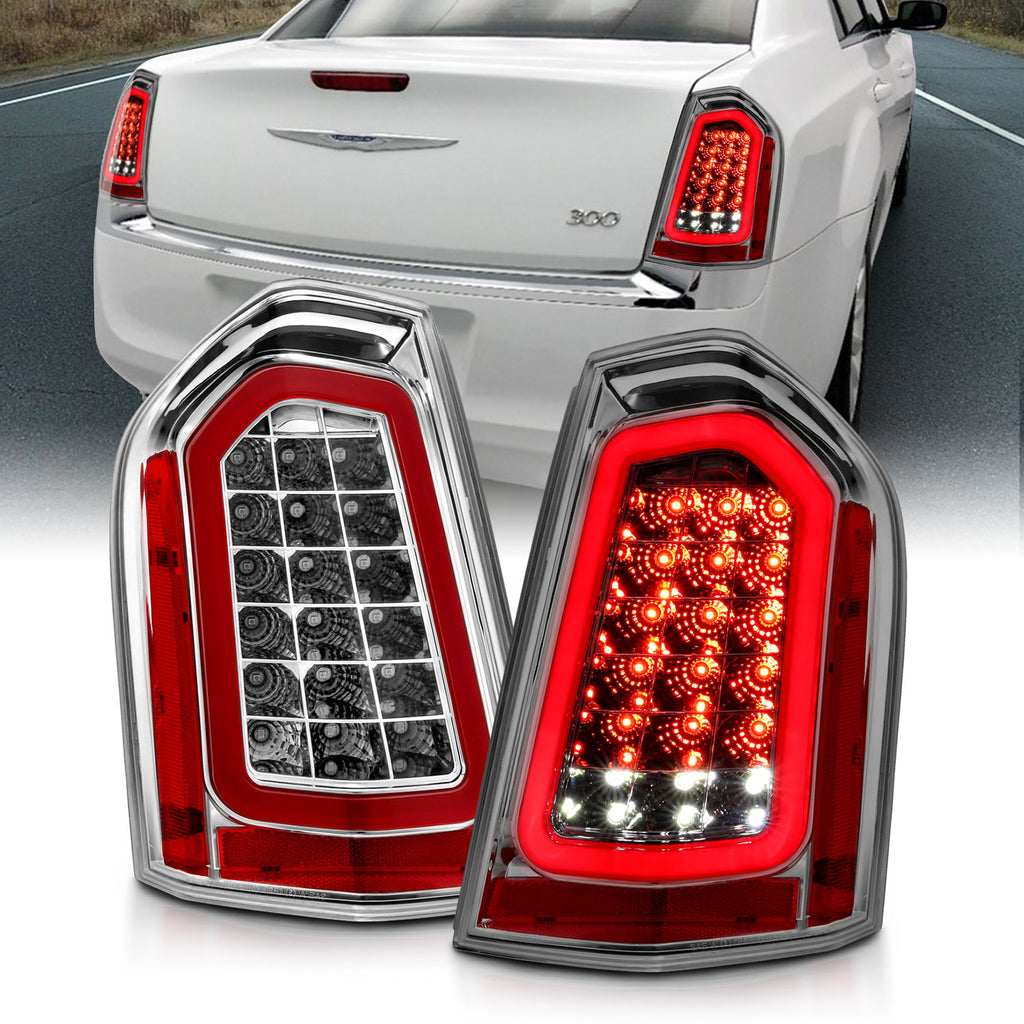 11-14-Chrysler-300-Led-Taillights-Chrome-W-Sequential