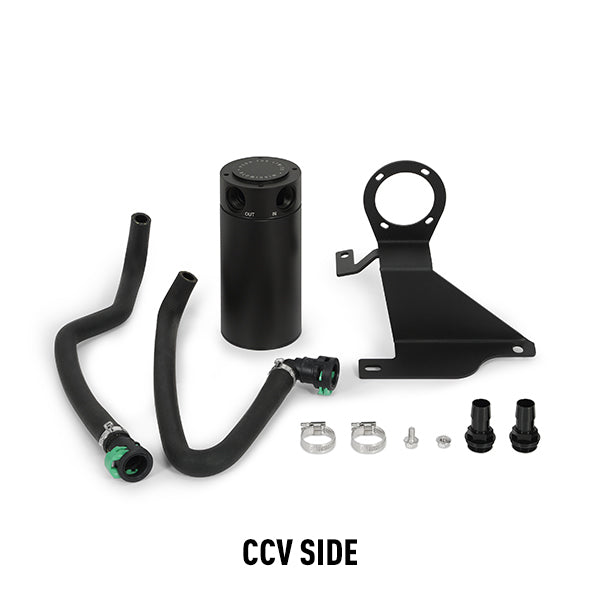 11-14-Ford-F-150-Ecoboost-3.5L-Baffled-Oil-Catch-Can-Kit---Black