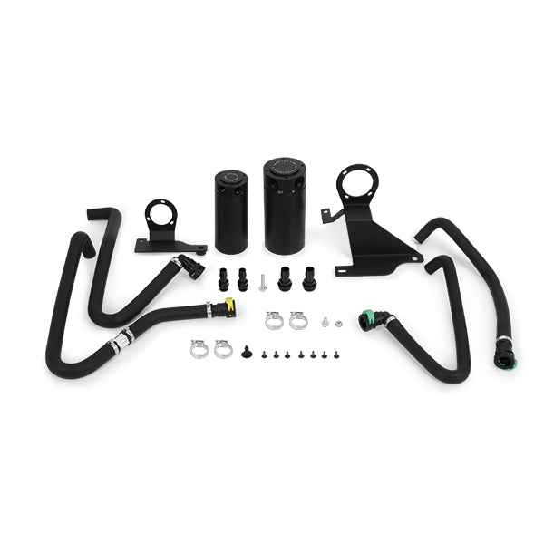11-14-Ford-F-150-Ecoboost-3.5L-Baffled-Oil-Catch-Can-Kit---Black