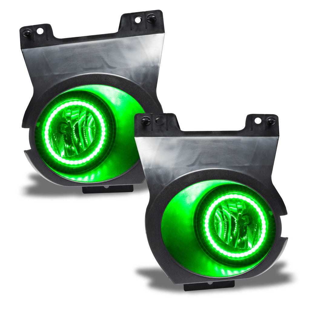 11-14-Ford-F-150-Pre-Assembled-Led-Halo-Fog-Lights--Green
