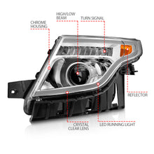 Load image into Gallery viewer, 11-15-Ford-Explorer-Projector-Headlights-W-Light-Bar-Chrome-Housing-W-Amber-Light