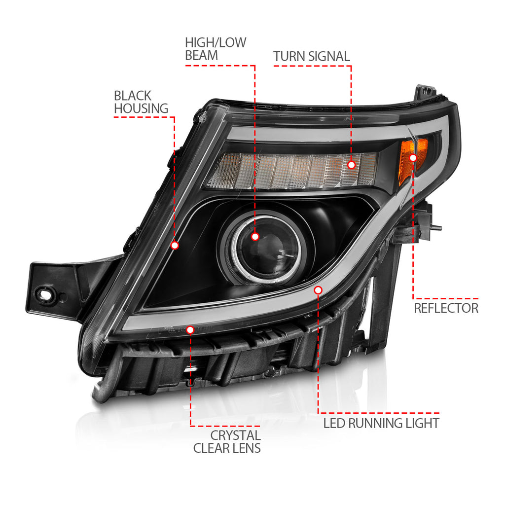 11-15-Ford-Explorer-(WFactory-Halogen-Hl-Only)-Projector-Headlights-WLight-Bar-Black-Housing